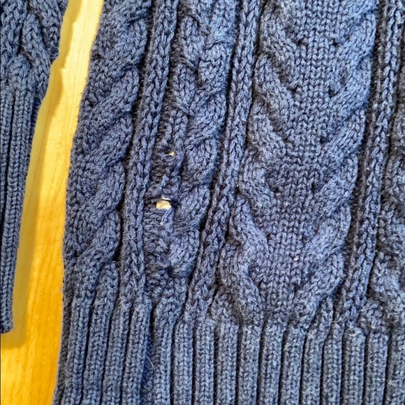 Vtg Tricots St. Raphael! Blue Cable Knit Mens Sz L - Picture 8 of 8